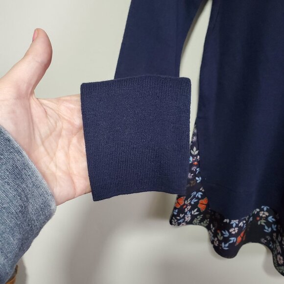 TED BAKER Sidni Kyoto Garden Layer Sweater Twofer Cashmere Blend Womens 1, Small - Picture 5 of 14